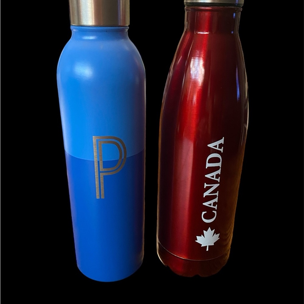 Blue and Red Insulated Water Bottles